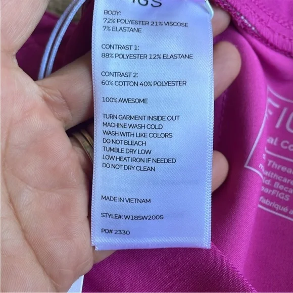 BNWT Size Small Electric Orchid Figs Zamora Joggers - Picture 4 of 6